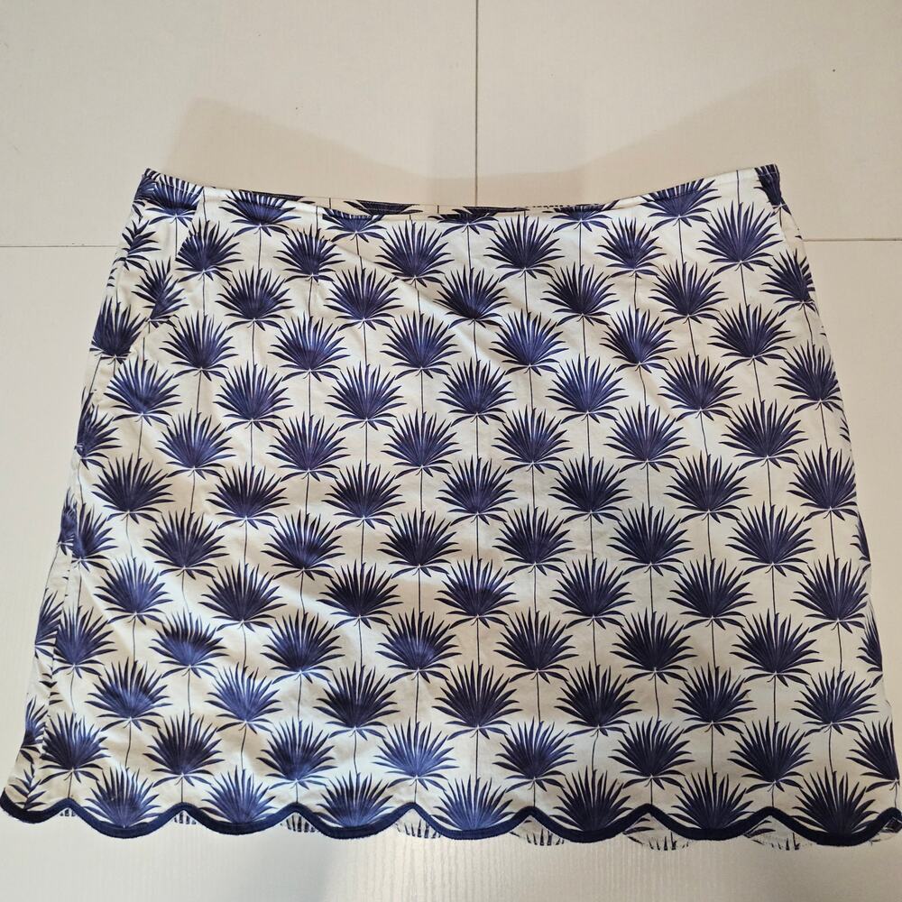 Golfini Sand Castles White Navy Tropical Pattern Golf Skort Skirt 12 Preppy 4102 - Picture 3 of 10